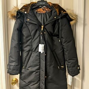 Nine West BNWT winter coat faux fur hood